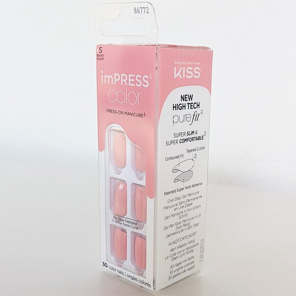 KISS ImPRESS Press-On Manicure Dolce Pink / Short - Picture 4 of 4